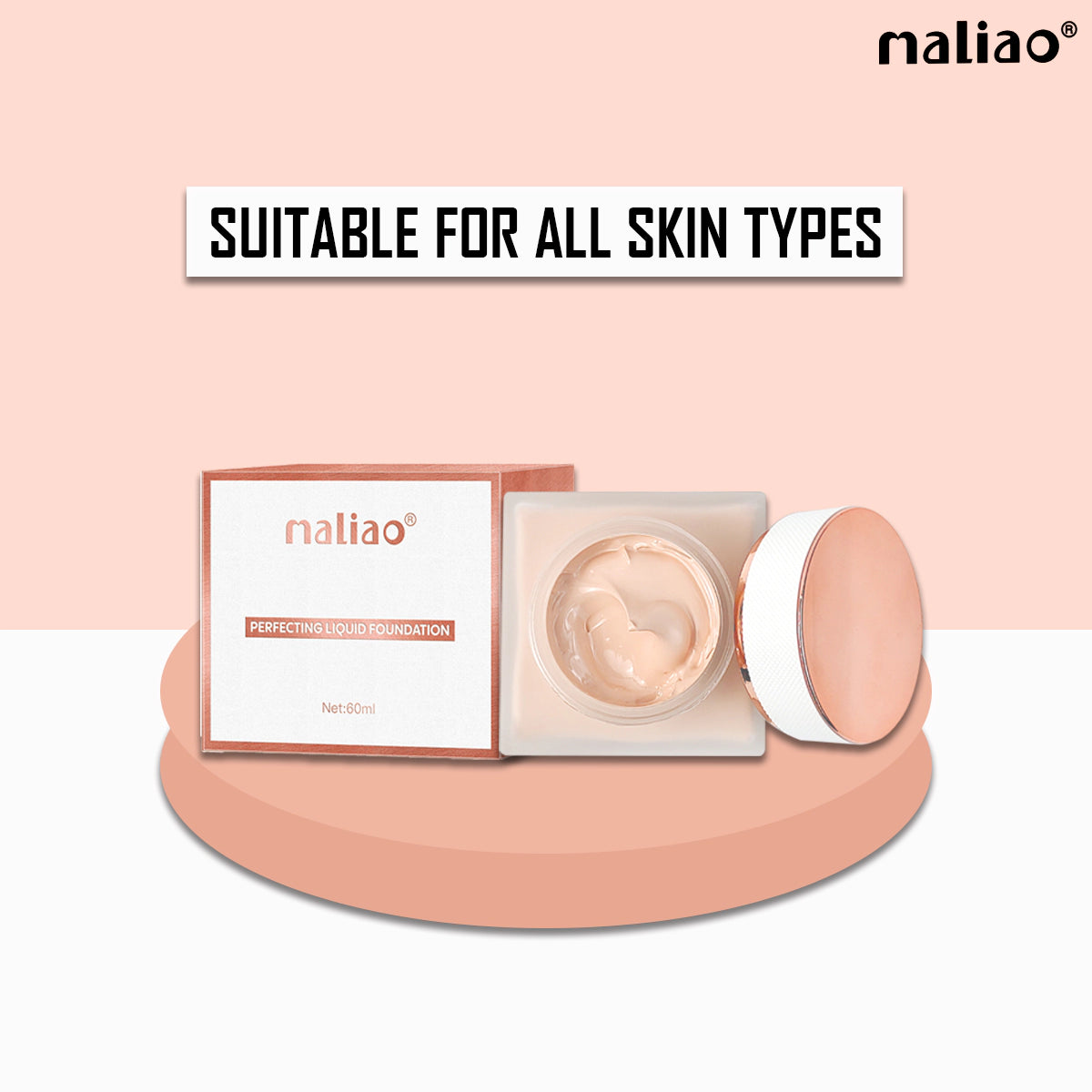 Maliao Perfect Liquid Foundation Full Coverage - Flawless Radiance